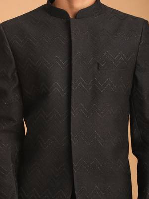 Black Silk Blend Jodhpuri 4