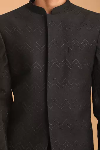 Black Silk Blend Jodhpuri