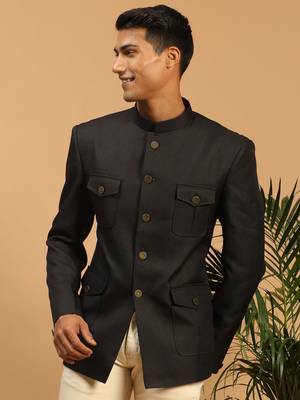 Black Silk Blend Jodhpuri 2