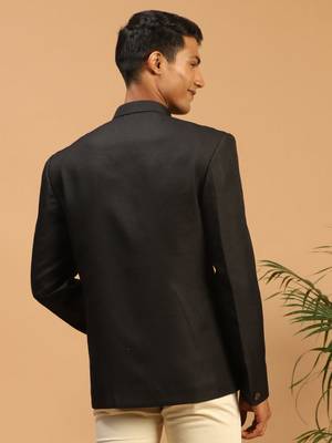 Black Silk Blend Jodhpuri 3