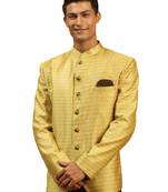 Men'S Yellow Silk Blend Jodhpuri