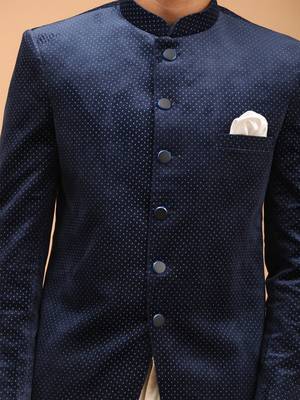 blue velvet jodhpuri coat 4