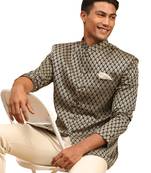 Black Banarasi Jacquard Jodhpuri