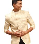 Cream Banarasi Jacquard Jodhpuri