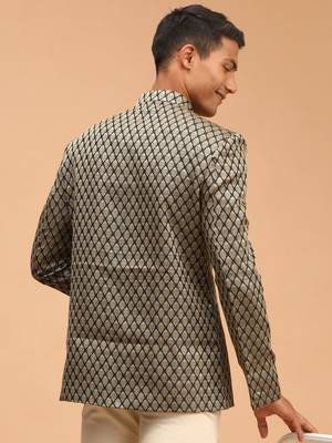 Black Banarasi Jacquard Jodhpuri 3