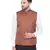 Coffee Brown Silk Blend Nehru Jacket
