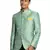 Green Silk Blend Brocade Mens' Jodhpuri Coat