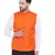 Orange Silk Blend Nehru Jacket