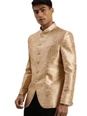 Rose Gold Jacquard Jodhpuri 1
