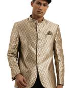  men's coffee jacquard jodhpuri