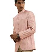 Pink Jacquard Jodhpuri