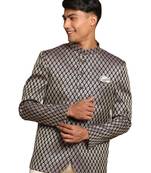 Blue Banarasi Jacquard Jodhpuri