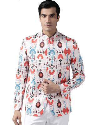 Men'S Multicolor-Base-Cream Silk Blend Jodhpuri 1