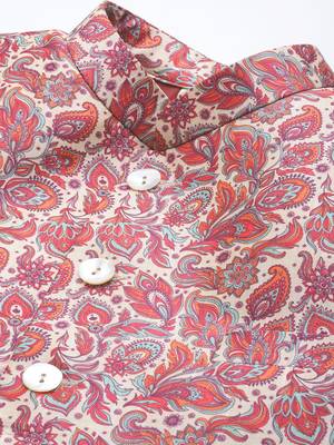 Men'S Multicolor-Base-Pink Silk Blend Jodhpuri 4