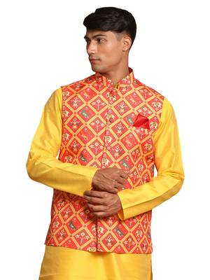 Red Nehru Jacket 1