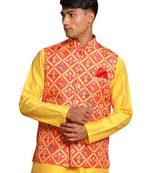 Men'S Red Nehru Jacket