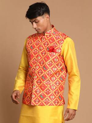 Red Nehru Jacket 2