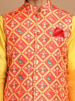 Red Nehru Jacket 4