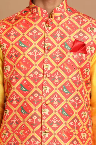 Red Nehru Jacket