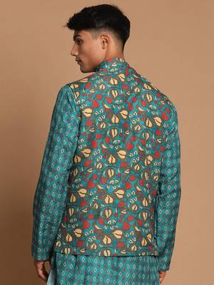 Men'S Green Nehru Jacket 3