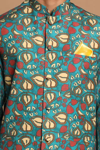 Men'S Green Nehru Jacket