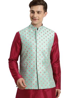 Mint Green Nehru Jacket 1