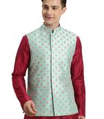 Men'S Mint Green Nehru Jacket