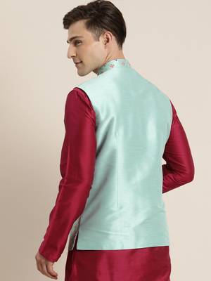 Mint Green Nehru Jacket 2