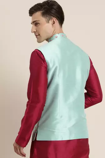 Mint Green Nehru Jacket