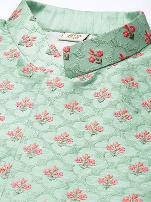 Mint Green Nehru Jacket 4