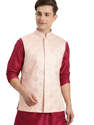 Pink Nehru Jacket 1