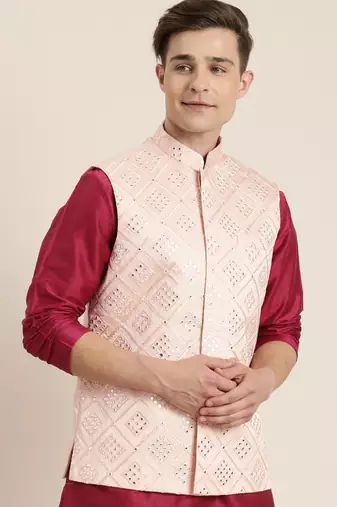 Pink Nehru Jacket