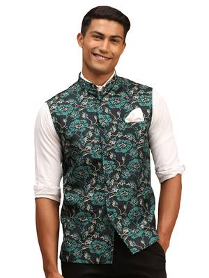 Men'S Green - Nehru Jacket 1
