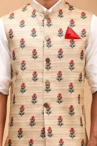 Beige - Nehru Jacket