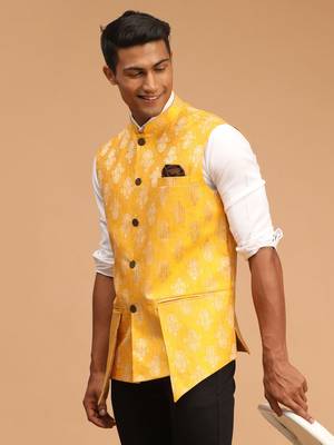 Men'S Yellow - Nehru Jacket 2