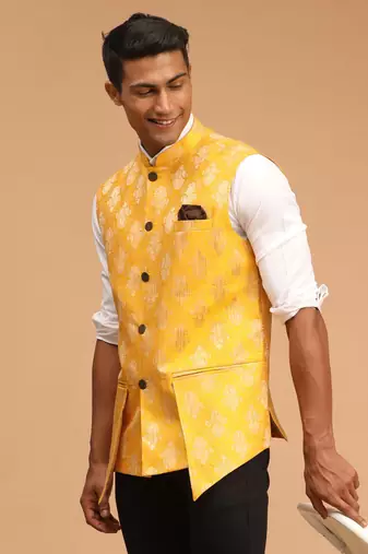 Men'S Yellow - Nehru Jacket
