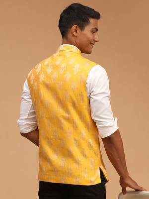 Men'S Yellow - Nehru Jacket 3