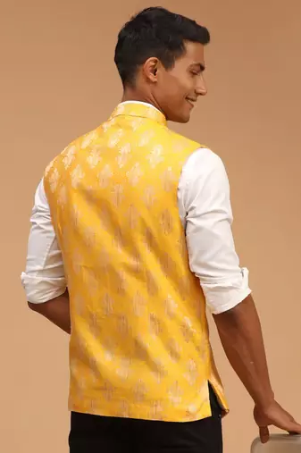 Men'S Yellow - Nehru Jacket