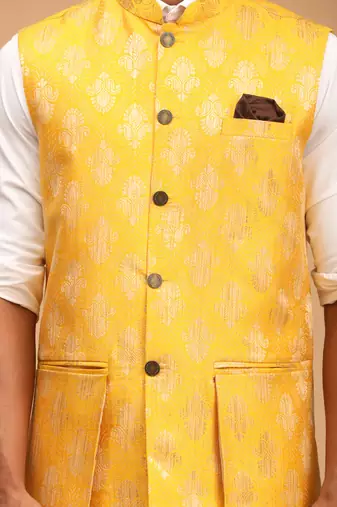 Men'S Yellow - Nehru Jacket
