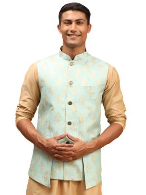 Men'S Green - Nehru Jacket 1