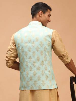 Men'S Green - Nehru Jacket 3