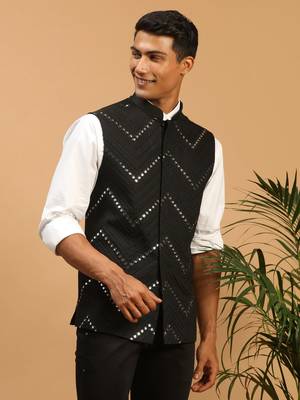 Black Mirror Work Nehru Jacket 2