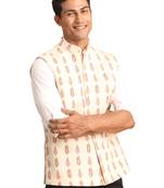 Cream Cotton Nehru Jacket