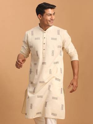Cream Cotton Nehru Jacket 2