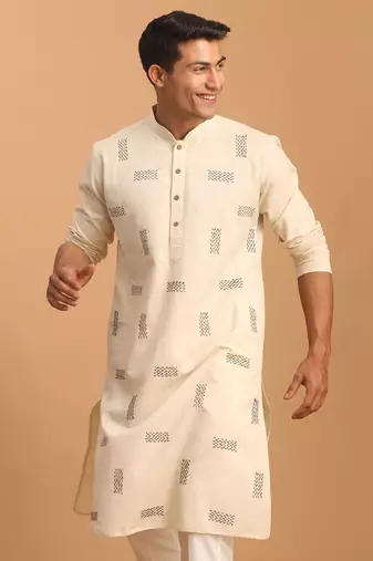 Cream Cotton Nehru Jacket