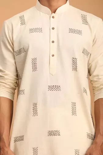 Cream Cotton Nehru Jacket