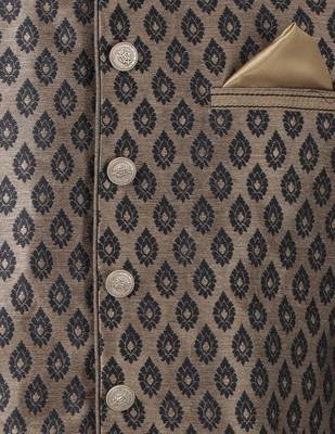 Black Silk Blend Nehru Jacket 3