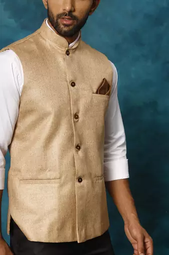 Beige - Nehru Jacket