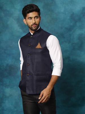 Navy Blue - Nehru Jacket 1