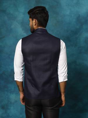 Navy Blue - Nehru Jacket 3